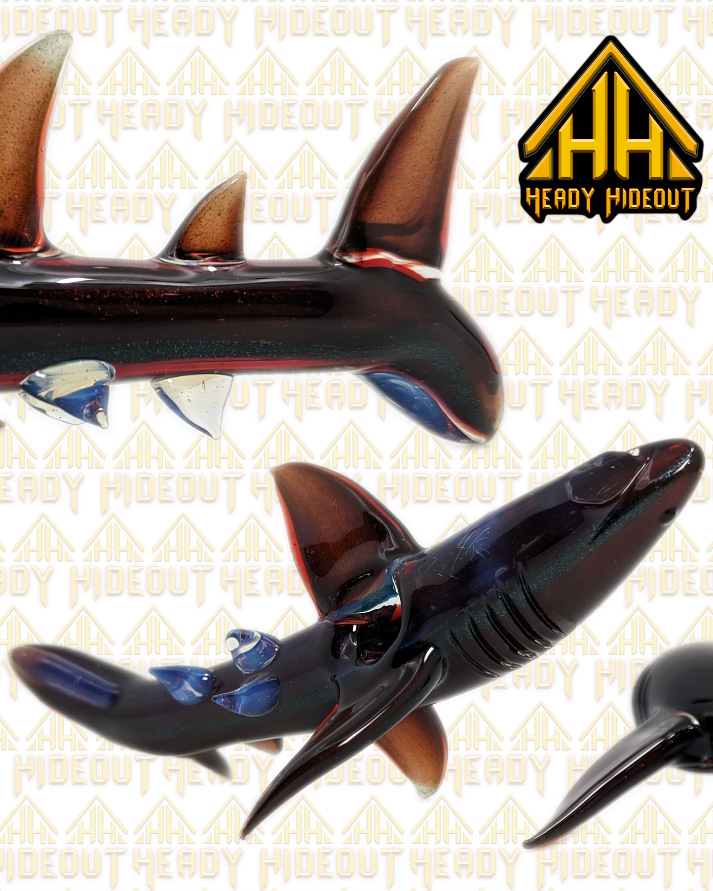 π¦ Hollow Thresher Shark Sculpture by Mako Glass