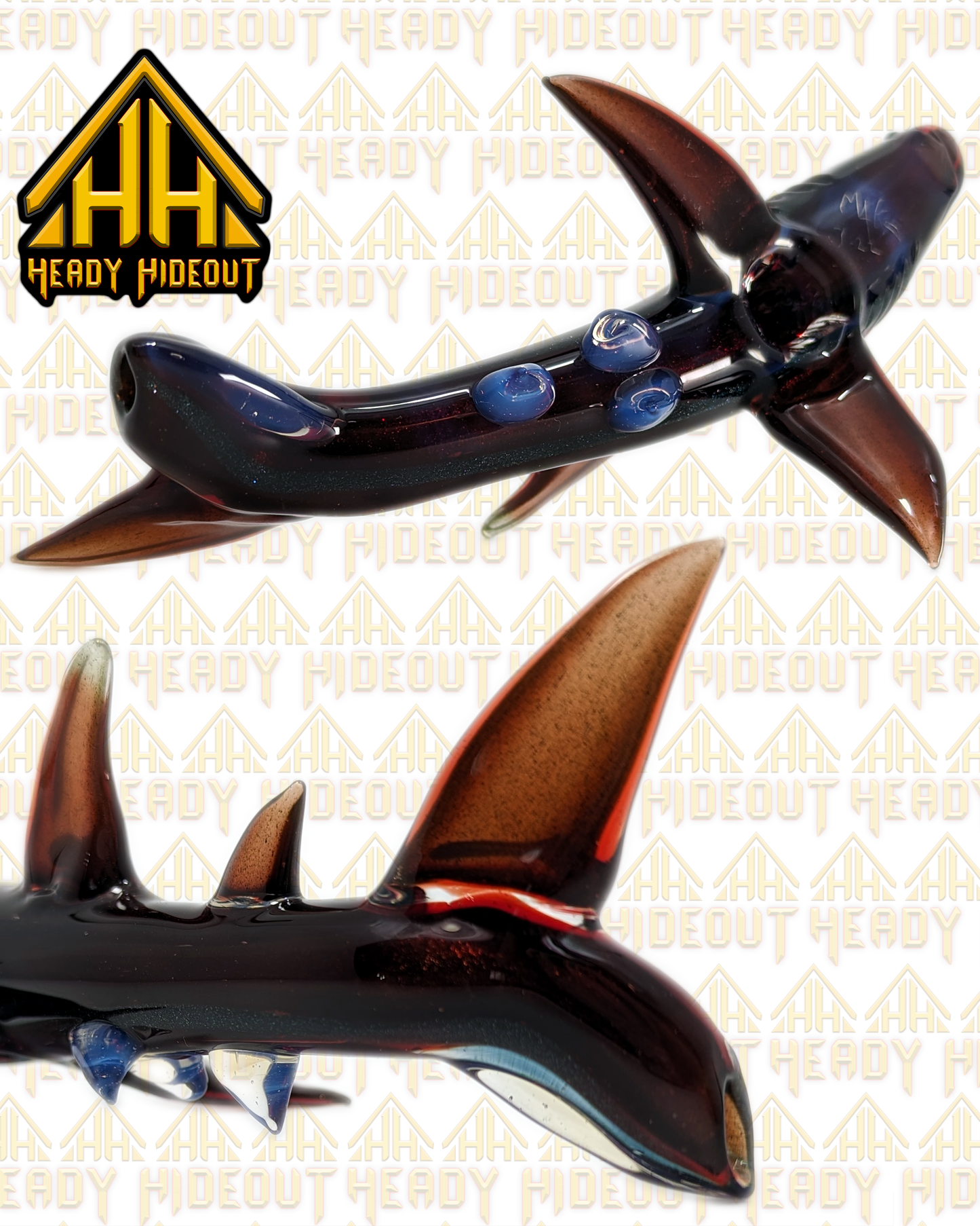 π¦ Hollow Thresher Shark Sculpture by Mako Glass