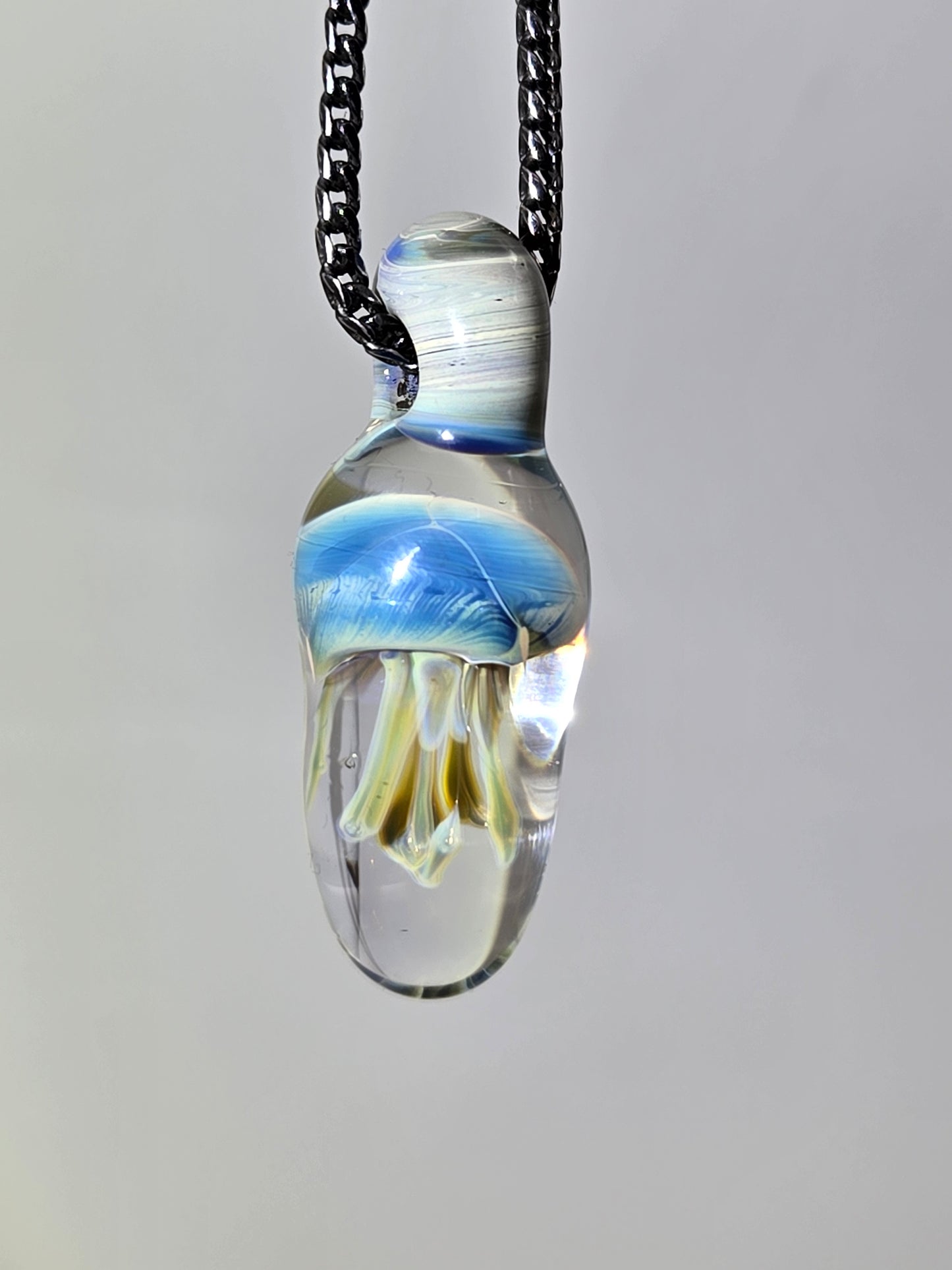 Blue Caramel Jellyfish Pendant by Antihero Glass