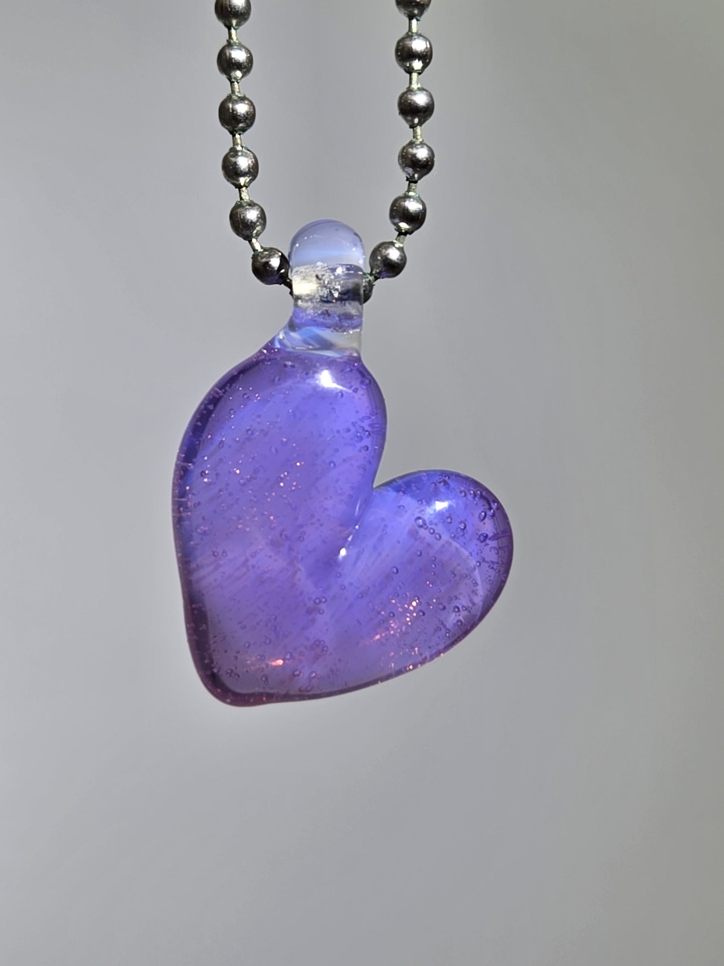 Purple Heart Pendant by Antihero Glass