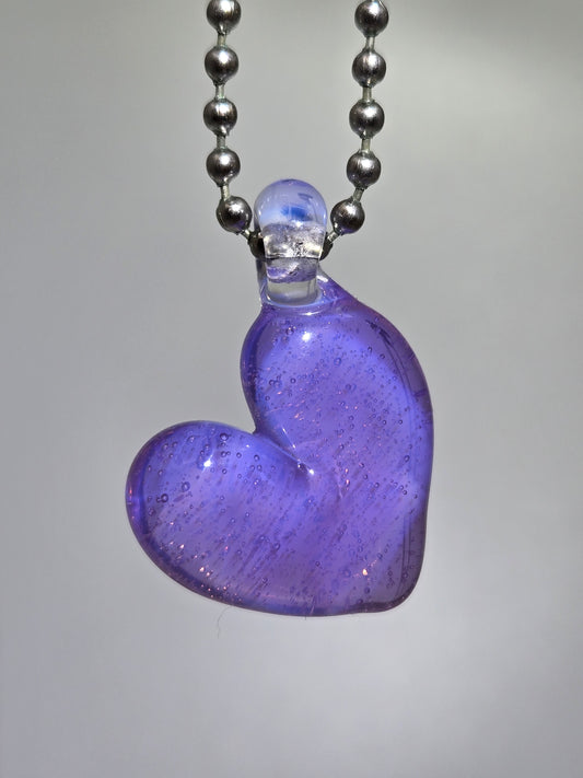 Purple Heart Pendant by Antihero Glass