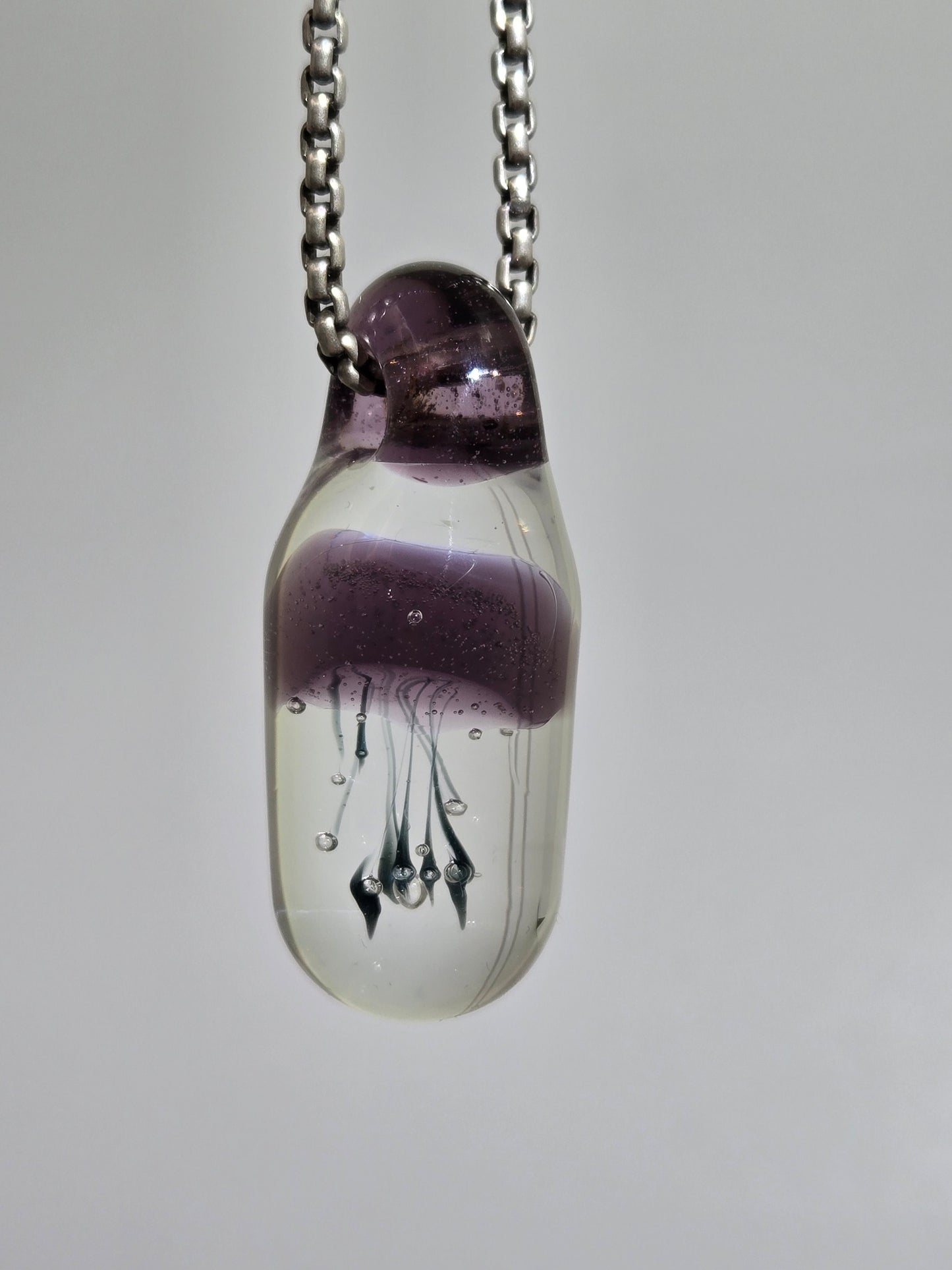 Lil Grape Jelllyfish Pendant by Antihero Glass