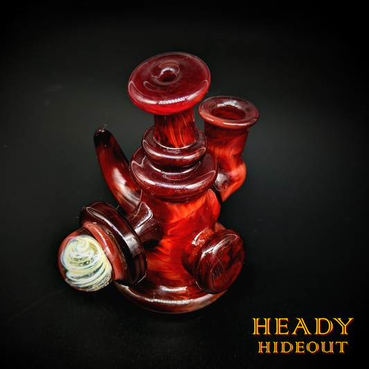 Red Mini Rig with UV Implosion by Madtips (10mm)