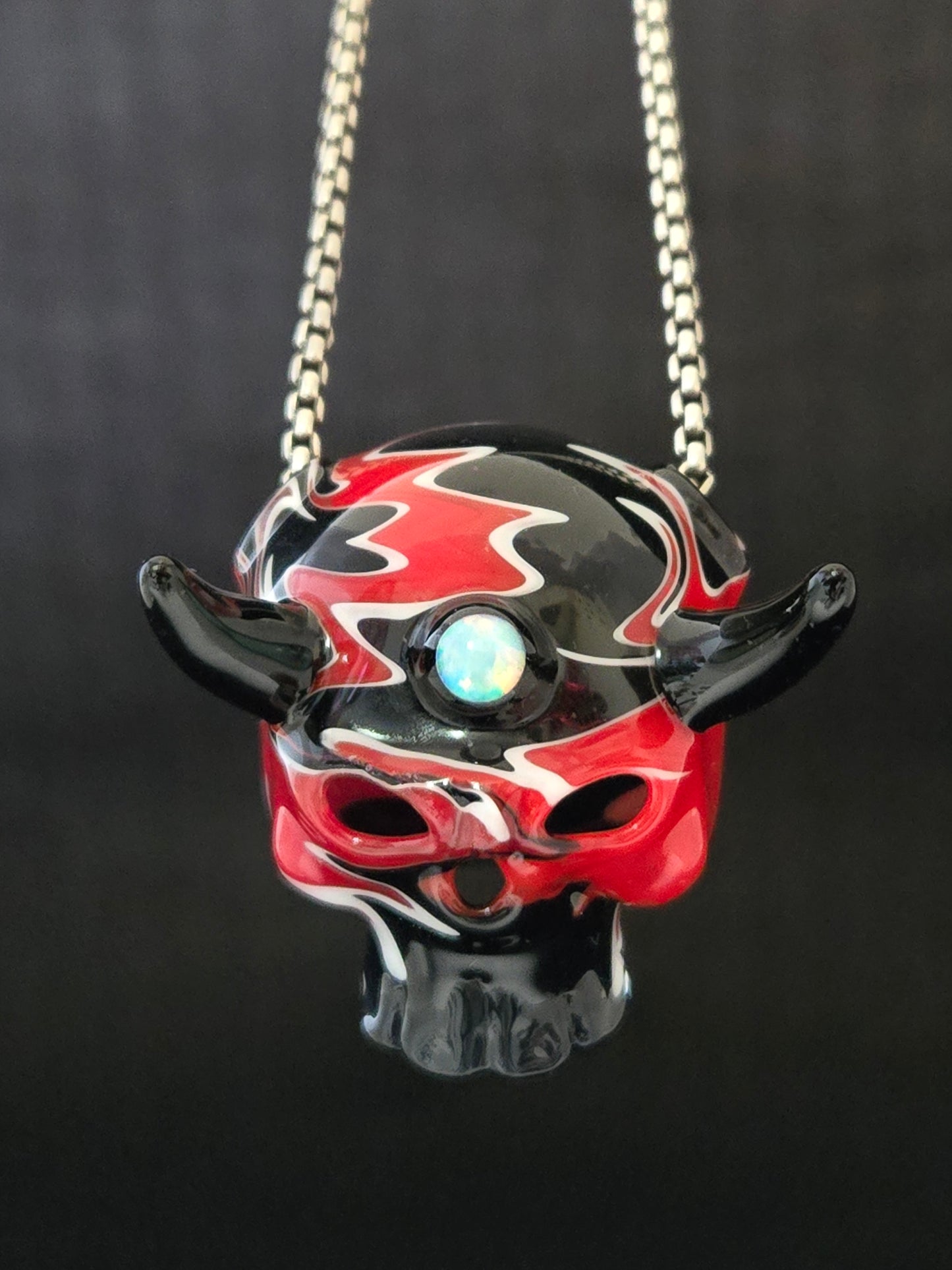 Third Eye Skull Pendant by Gher Glass