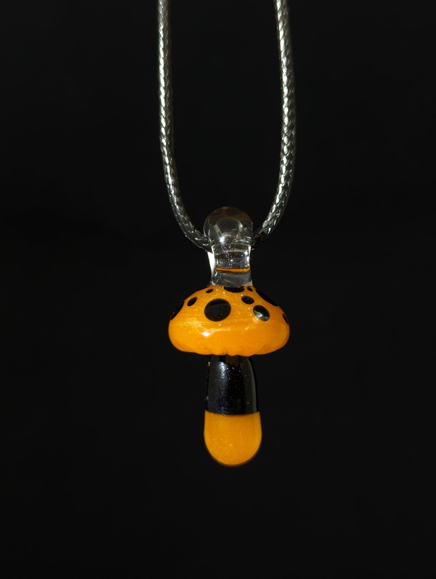 Orange and Black Mushroom pendant